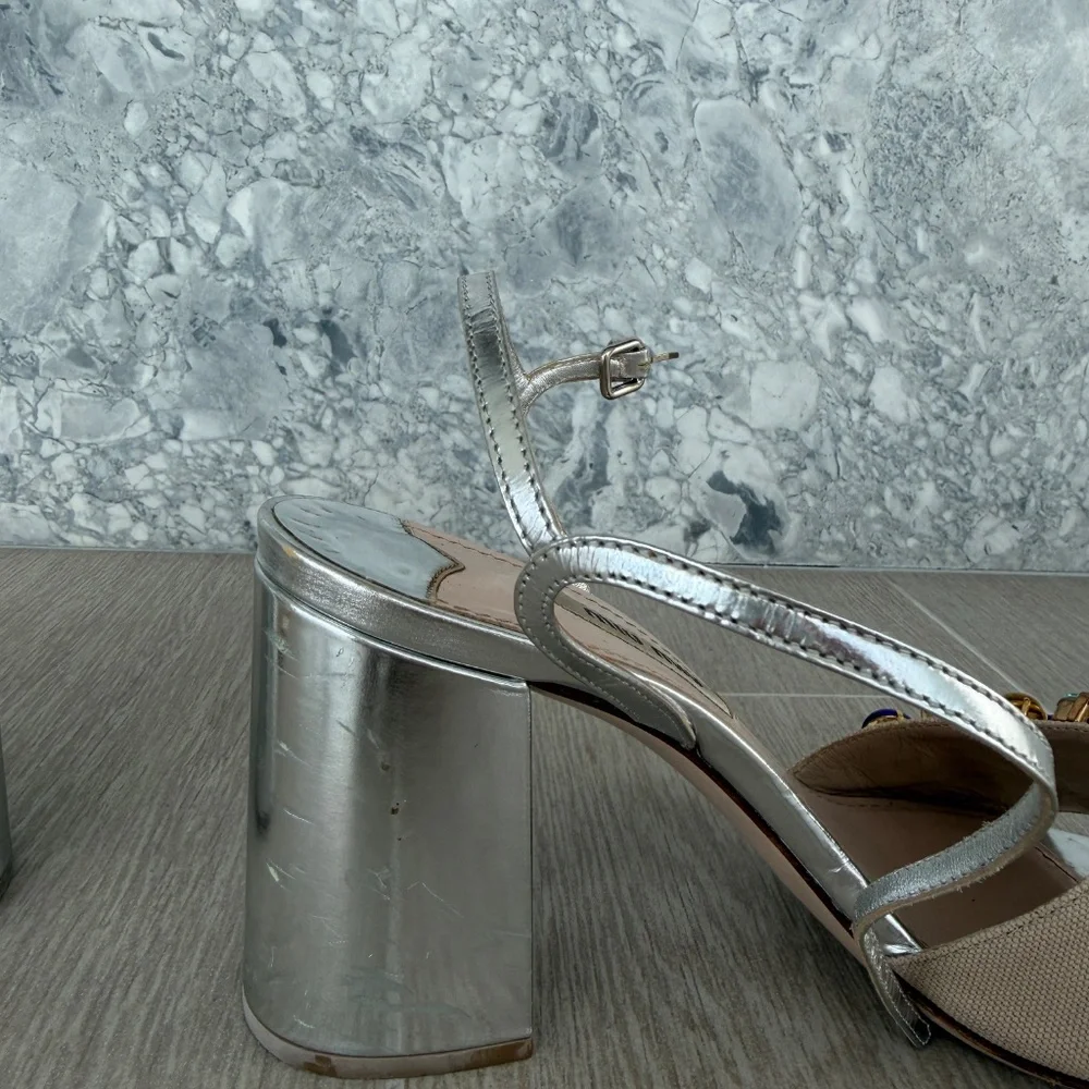 Silver Miu Miu Sandals - Picture 6 of 10
